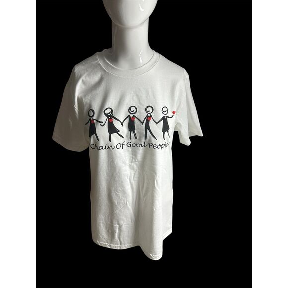 Chain of Good People ™ Unisex T-Shirt Crew Neck Sz L Short Sleeves Cotton NWT - Picture 2 of 8